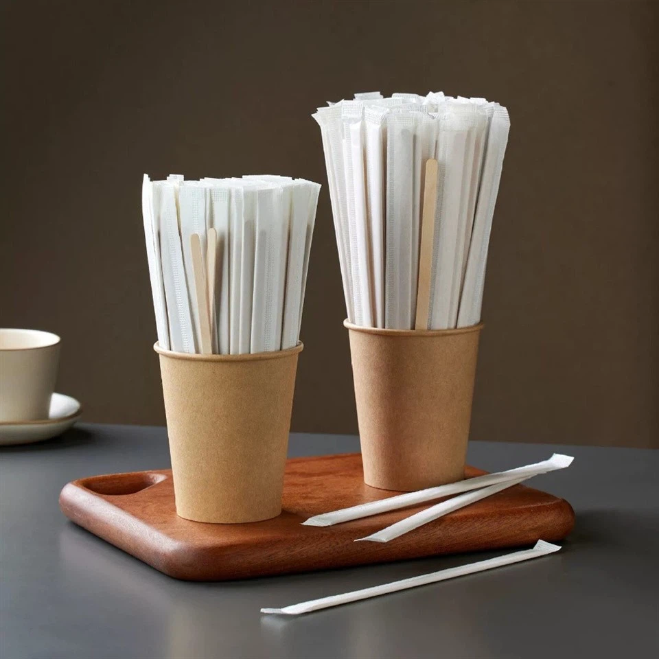 custom coffee stirrers wood